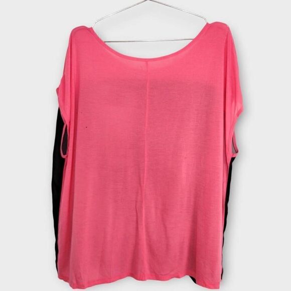 Lane Bryant Womens Tshirt Sz 18 Jet Setter Graphic Coral Sleeveless Scoop Y2K - Picture 2 of 12